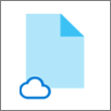 Kék felhő ikon, amely egy csak online OneDrive fájlt jelez