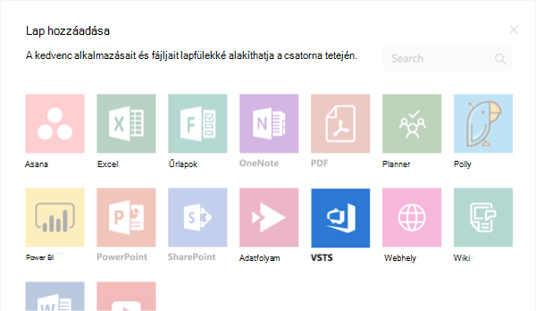 A Visual Studio-lap hozzáadása