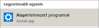 Alapértelmezett alkalmazások a Windowsban