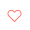 Egy piros szív ikon körvonala