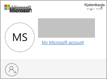 A Microsoft-fiókkezelő ablak képernyőképe