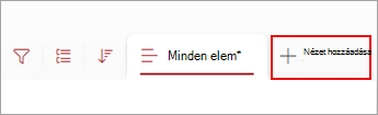 Képernyőkép a Parancssáv Nézet hozzáadása parancsáról.