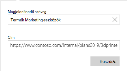 Mail for Windows 10 hyperlink text dialog
