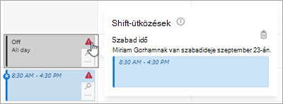 Műszakütközések kezelése az ütemezésben a Shiftsben.