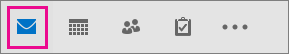 Levelek ikon az Outlook 2016 navigációs sávján