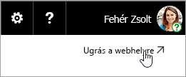 Képernyőkép: az Ugrás a webhelyre gomb a OneDrive webhelyén