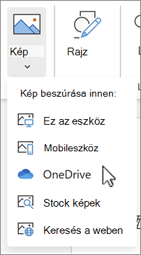 Kép a Beszúrás a OneDrive-ról