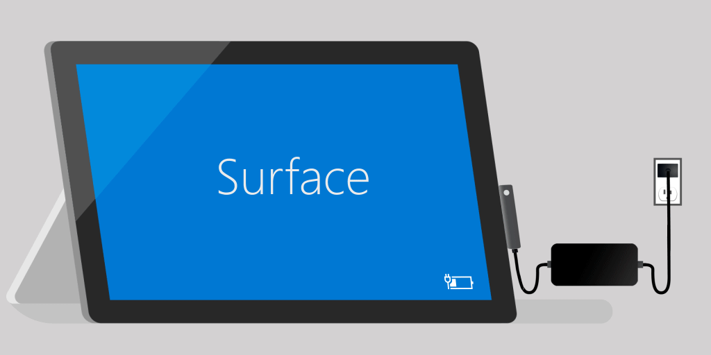 A Surface csatlakoztatása a tápellátáshoz