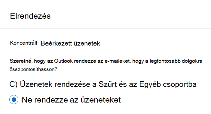 Új Outlook Szűrt levelek