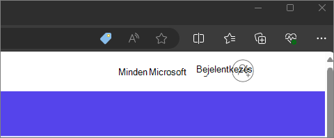 A Microsoft 365 lapot jeleníti meg egy általános fiókikonnal a jobb felső sarokban.