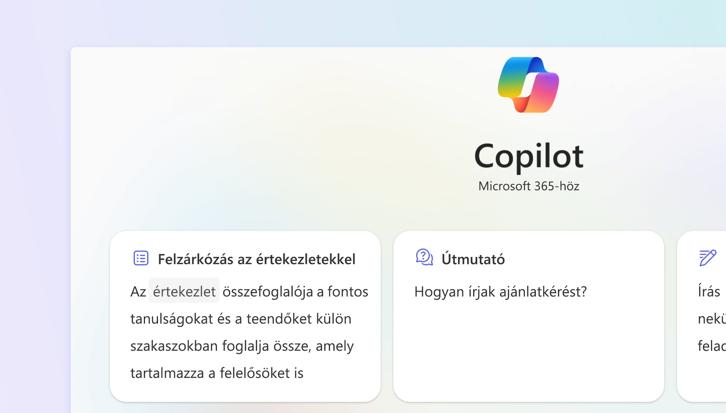 Képernyőkép arról, ahogy a Microsoft 365 Chat felzárkóztatja Önt az értekezletek után.