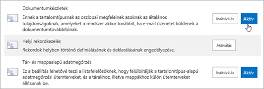 Példák a SharePointhoz bekapcsolható webhelycsoport-szolgáltatásokra