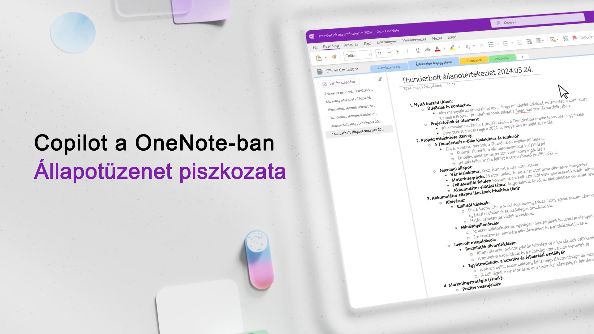 Videó: E-mail-piszkozat készítése Copilottal a OneNote-ban