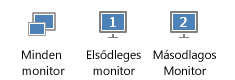A Bemutató lap képe, rajta az elsődleges, másodlagos és mindegyik monitor