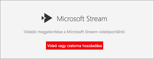 Microsoft Stream kijelző