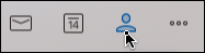A személyek ikon a Mac Outlookban.