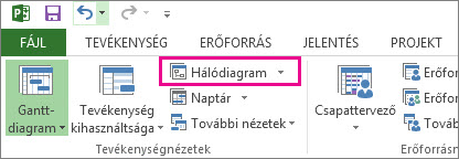Kattintson a Hálódiagram gombra a hálódiagram nézet megnyitásához.