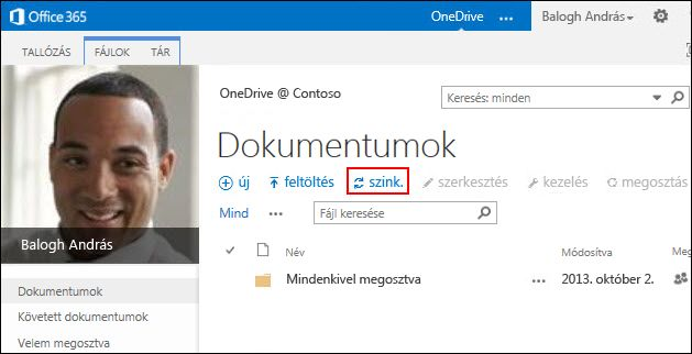 OneDrive Vállalati verzióbeli tár az Office 365-ön
