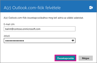 Windows 8 Posta – Outlook-fiók hozzáadása lap