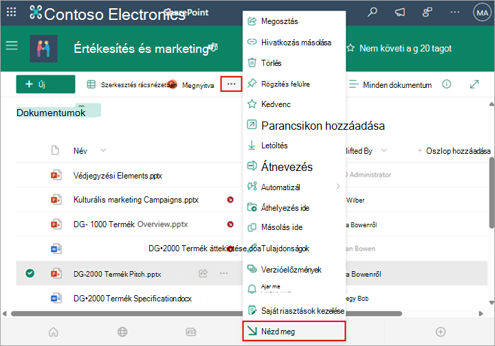 A kivételi paranccsal kivehet egy fájlt a tárból.