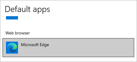 Browser default Microsoft Edge