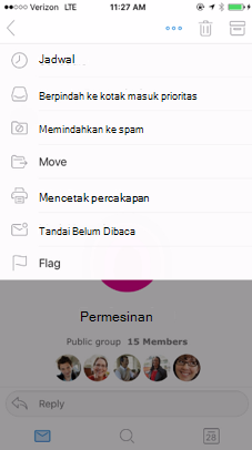 Memindahkan pesan ke folder Spam