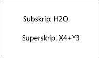 Contoh Subskrip dan Superskrip