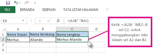 Belajar TIK Dengan Mudah: Cara Menggabungkan Sel Di Excel