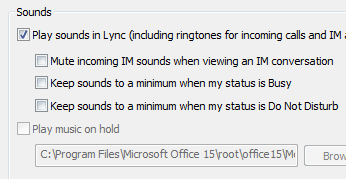 Mengubah pengaturan pemberitahuan Lync