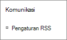 Pengaturan Komunikasi daftar (RSS)