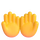Emoji teams telapak tangan tersatukan