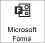 Tombol Tambahkan ke halaman dengan komponen web Microsoft Forms dipilih.