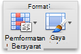 Format grup yang diubah ukurannya di Excel