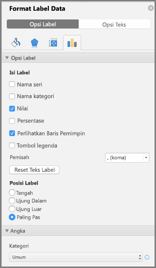Format Label Data Office untuk Mac