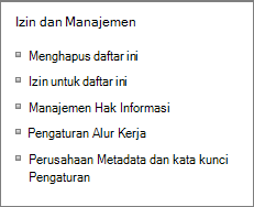 Link Izin daftar dan Pengaturan Manajemen