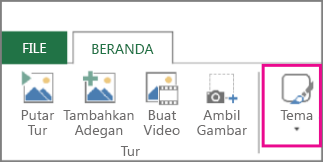 Mengubah tampilan Power Map Anda Excel