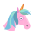Emotikon kepala unicorn