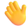 Emoji tangan tim melambaikan tangan