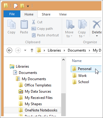 how to delete onenote notebook shortcut