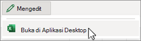 Membuka cuplikan layar aplikasi desktop Excel