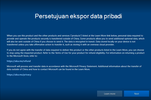 halaman Privasi Windows 10
