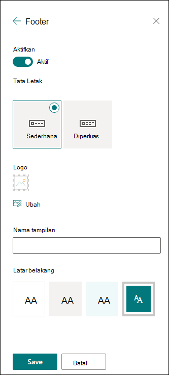 footer situs SharePoint