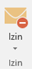 Menggunakan tombol Izin untuk menetapkan hak ke pesan Anda
