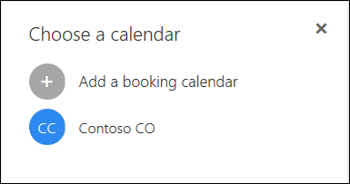 Cuplikan layar: menampilkan beberapa kalender untuk pemesanan.