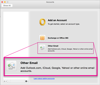outlook for mac add exchange account