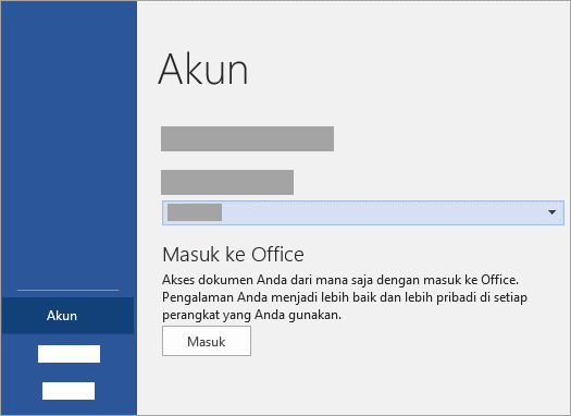 Masuk dengan Akun Microsoft Anda atau akun Office 365 kantor atau sekolah.