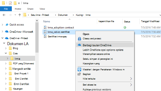 Cara berbagi file melalui Microsoft OneDrive di Windows 10