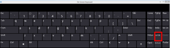 Keyboard layar Windows 10 dengan Scroll Lock