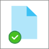 Ikon lingkaran hijau menunjukkan file OneDrive yang selalu tersedia