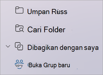 Dari daftar folder Anda, pilih Masuk ke Grup baru, atau Masuk ke Grup